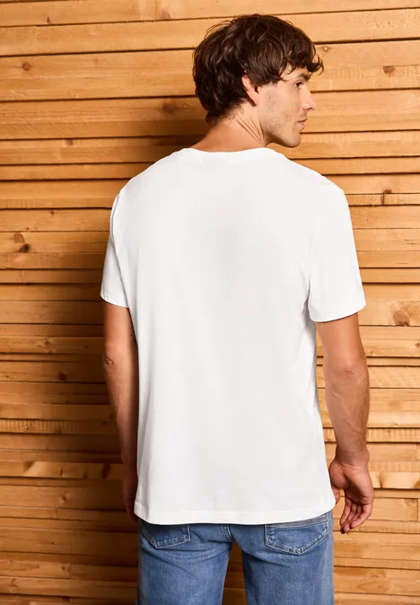 T-shirt met streepprint bright white