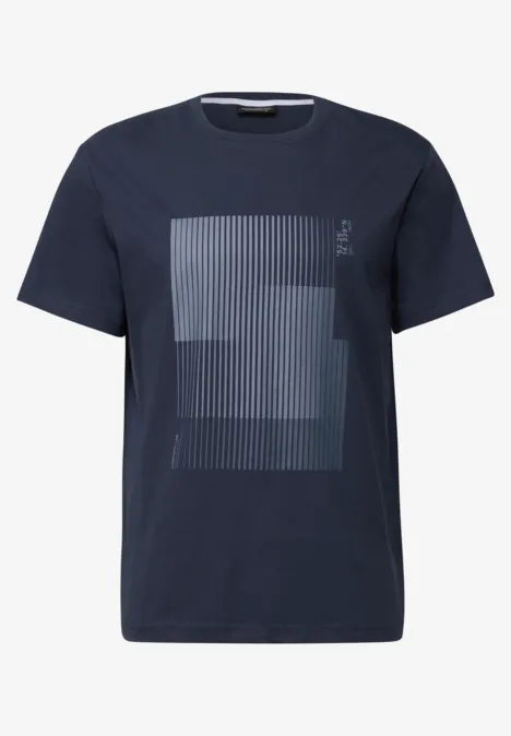 Shirt met streepjesprint bold blue