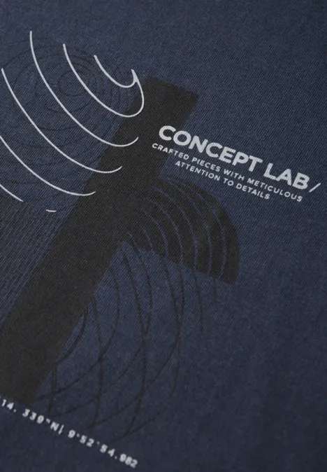 T-shirt met print bold blue