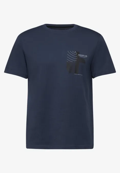 T-shirt met print bold blue