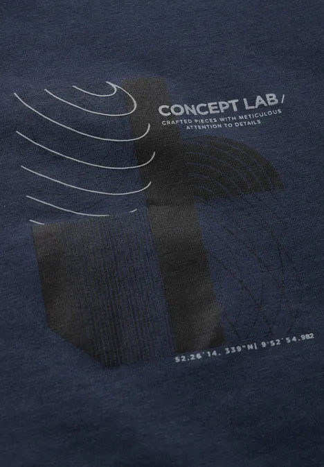 T-shirt met print bold blue