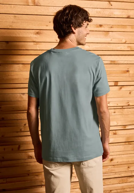 T-shirt met print silver green