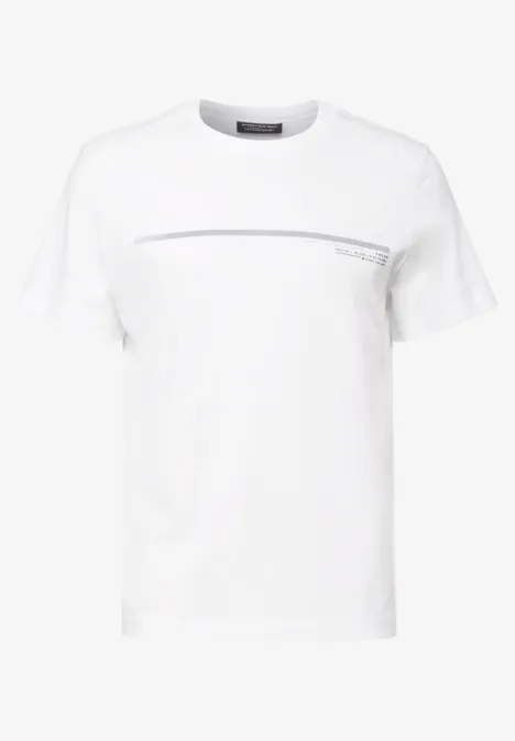 T-shirt met streepmotief bright white