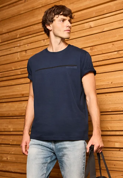 T-Shirt mit Streifen-Motiv bold blue T-Shirt mit Streifen-Motiv bold blue