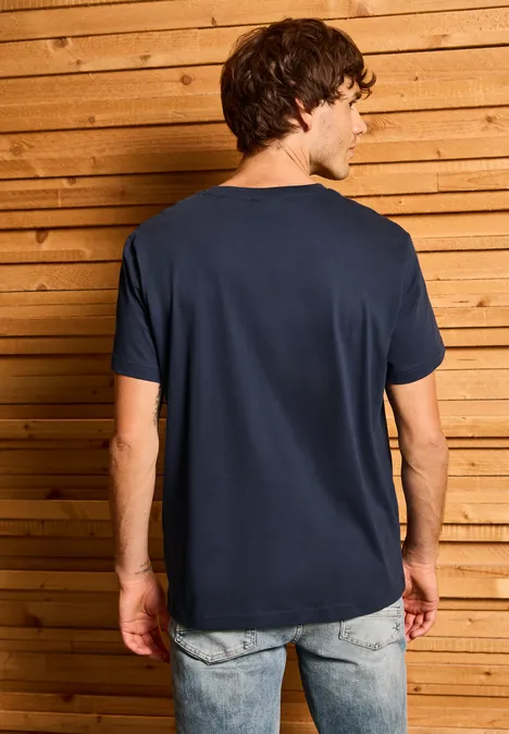 T-shirt met streepmotief bold blue
