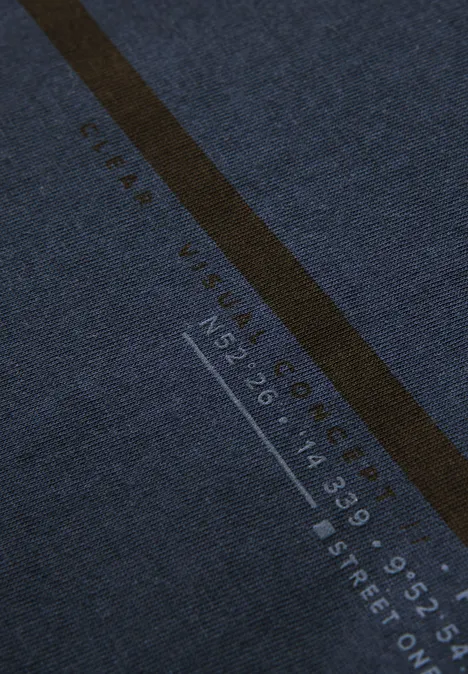 T-shirt met streepmotief bold blue