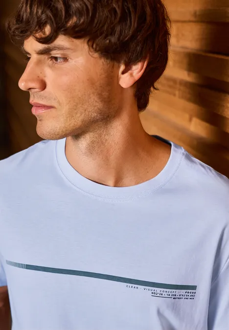 T-Shirt mit Streifen-Motiv soft blue T-Shirt mit Streifen-Motiv soft blue