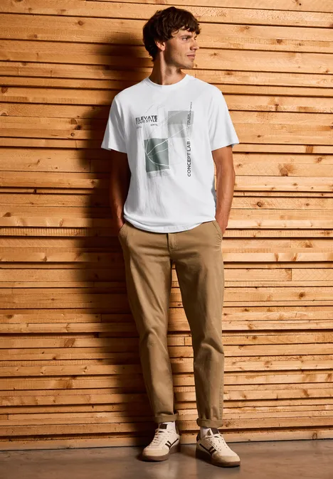 T-shirt met grafische print bright white