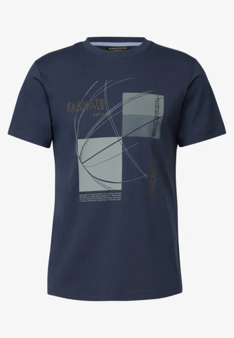 T-Shirt mit grafischem Print bold blue