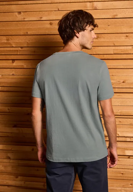 T-shirt met grafische print silver green