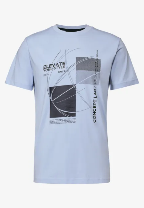 T-shirt met grafische print soft blue