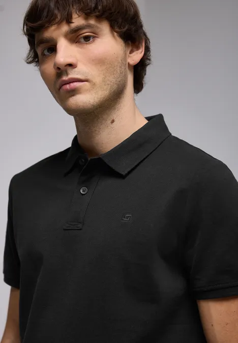 Piquée polo Black