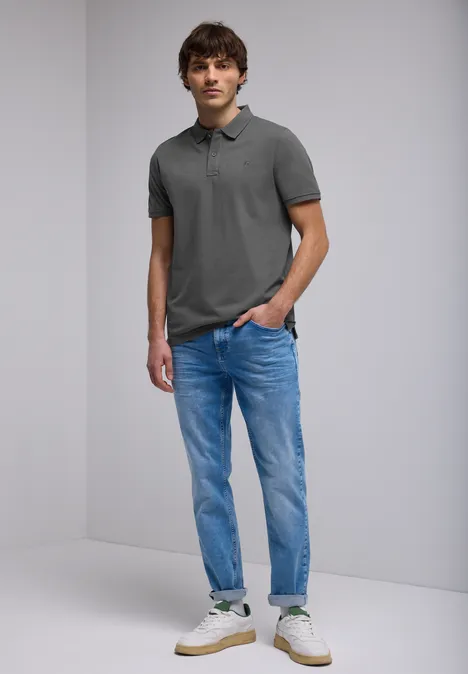 Piquée polo ash grey