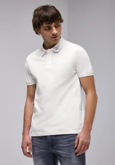 Piquée polo bright white