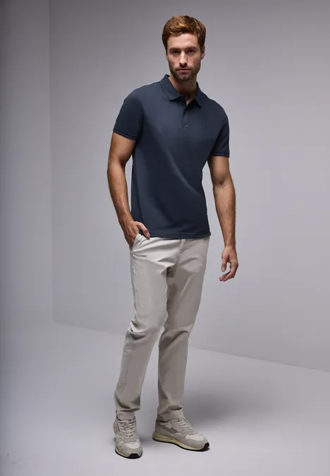 Piquée polo bold blue