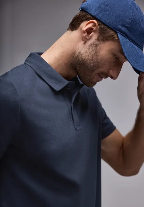 Piquée polo bold blue
