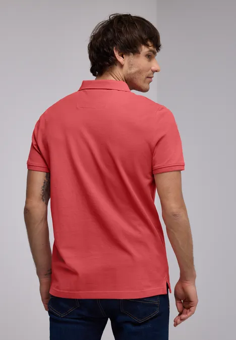 Piquée polo bleached red
