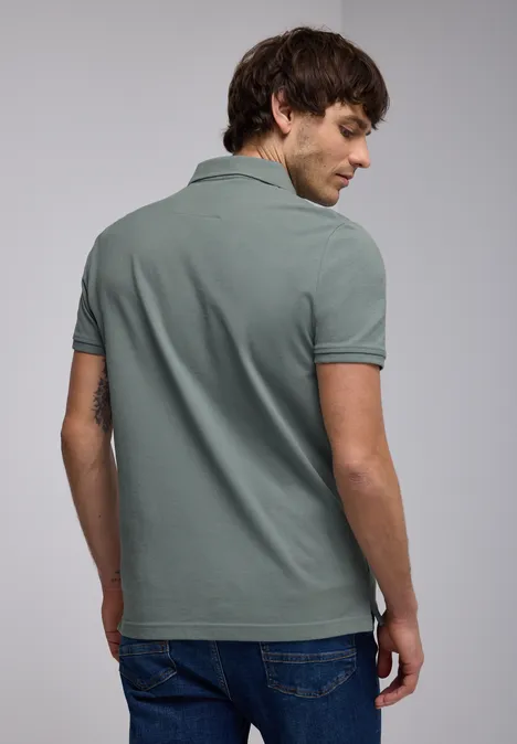 Piquée polo silver green