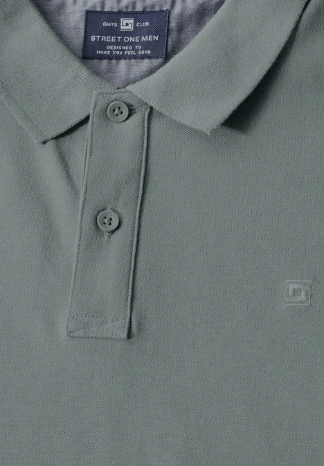 Piquée polo silver green