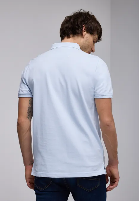 Piquée polo soft blue