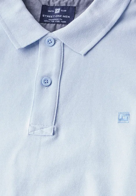 Piquée polo soft blue