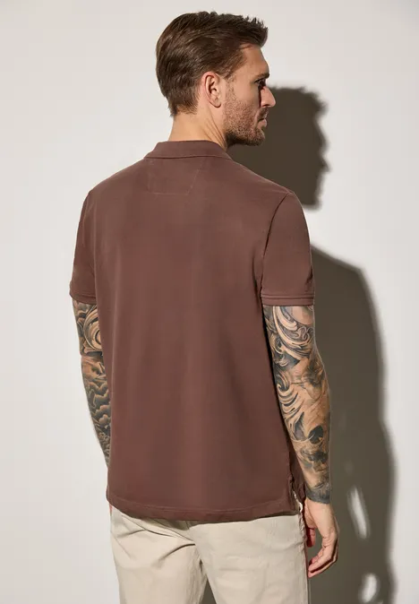 Piquée polo clay brown