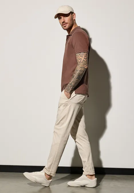 Piquée polo clay brown