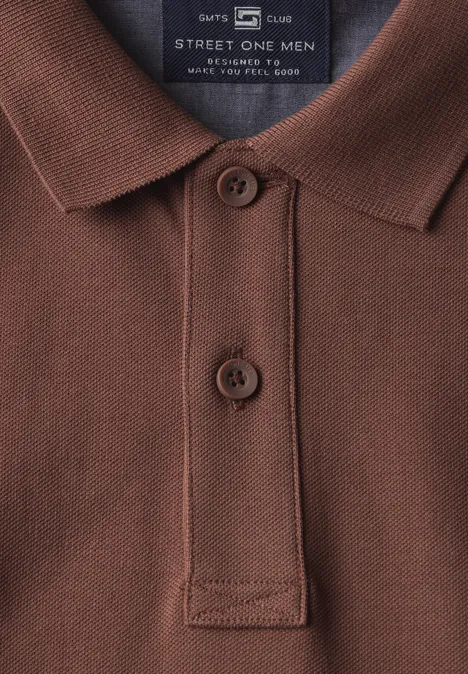Piquée polo clay brown