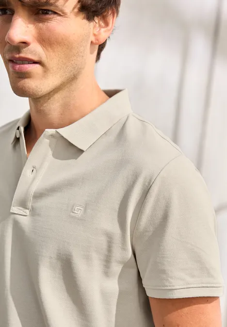 Piquée polo basic beige
