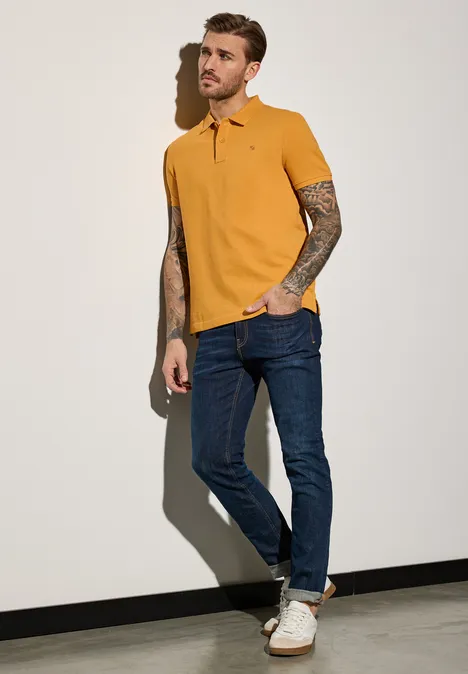 Piquée-Poloshirt mit Logo electric yellow Piquée-Poloshirt mit Logo electric yellow