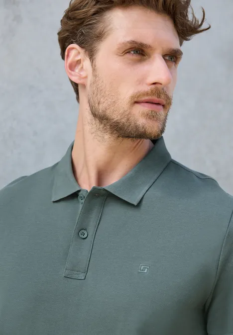 Piquée polo teal green