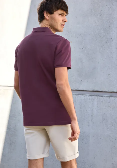 Piquée polo dark red