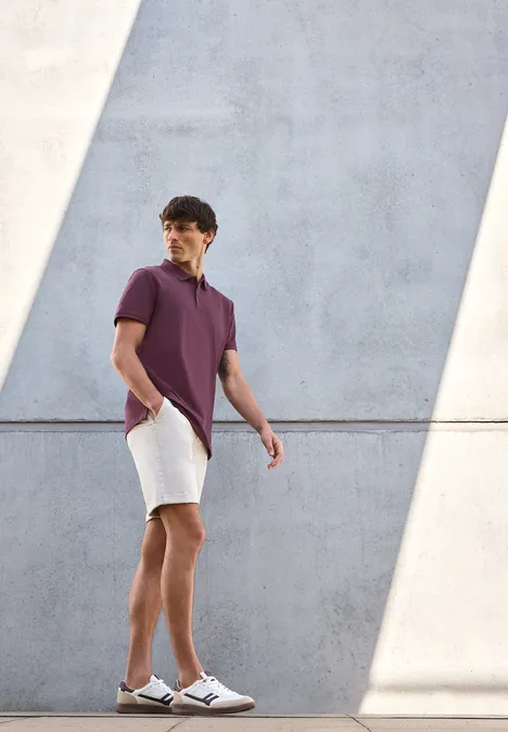 Piquée polo dark red
