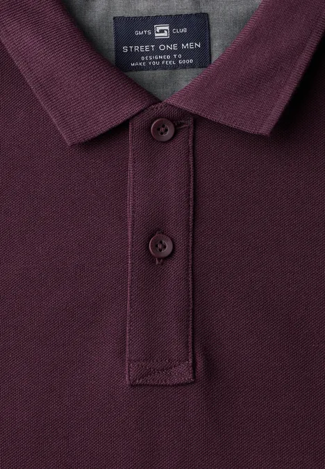 Piquée polo dark red