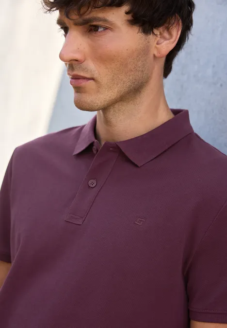 Piquée polo dark red