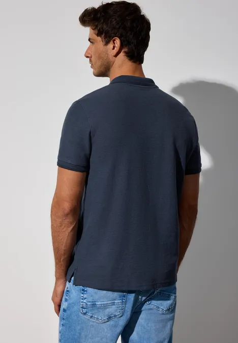 Polo à col ouvert bold blue Polo à col ouvert bold blue