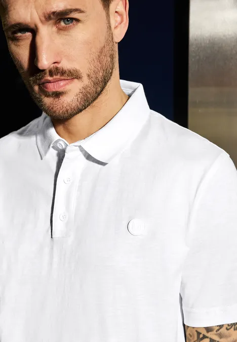 Jersey poloshirt bright white