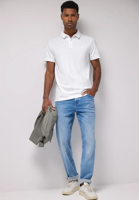 Jersey poloshirt bright white
