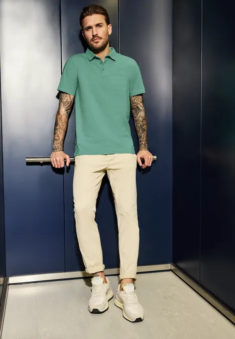 Jersey poloshirt mint green