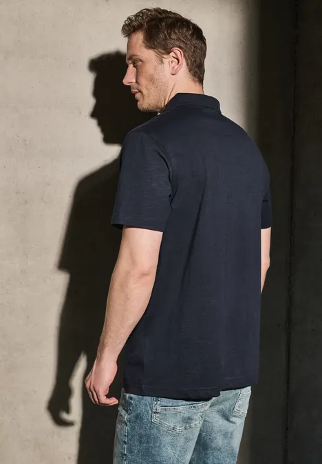 Jersey poloshirt dark ink blue
