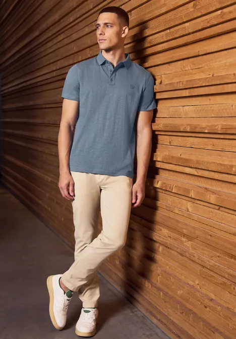 Jersey poloshirt dusty blue