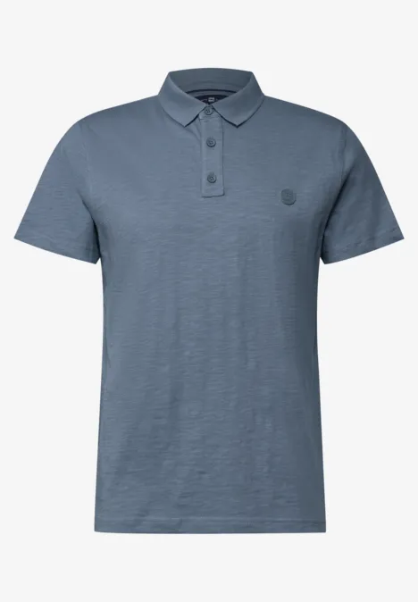 Slub Jersey Poloshirt dusty blue