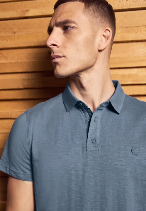 Jersey poloshirt dusty blue