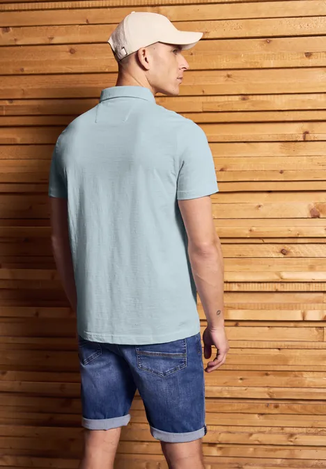 Jersey poloshirt lagoon blue