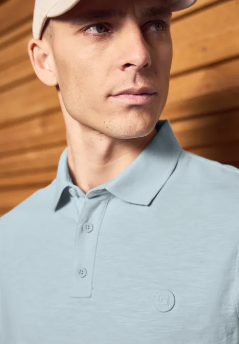 Jersey poloshirt lagoon blue