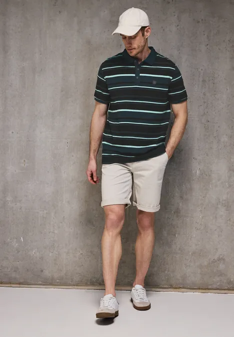 Gestreept poloshirt endless green