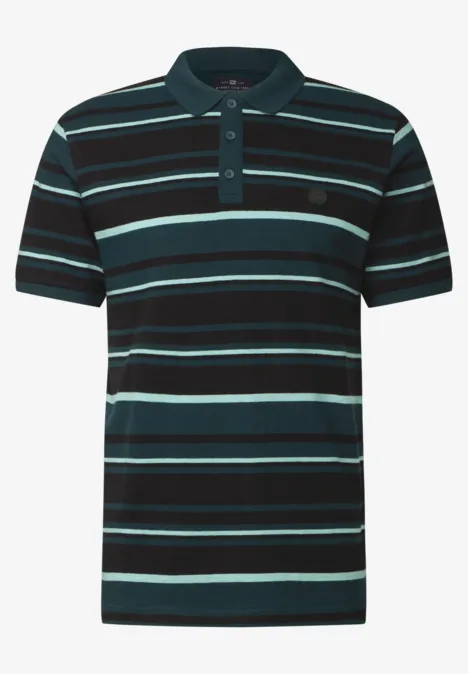 Strickstruktur Poloshirt endless green