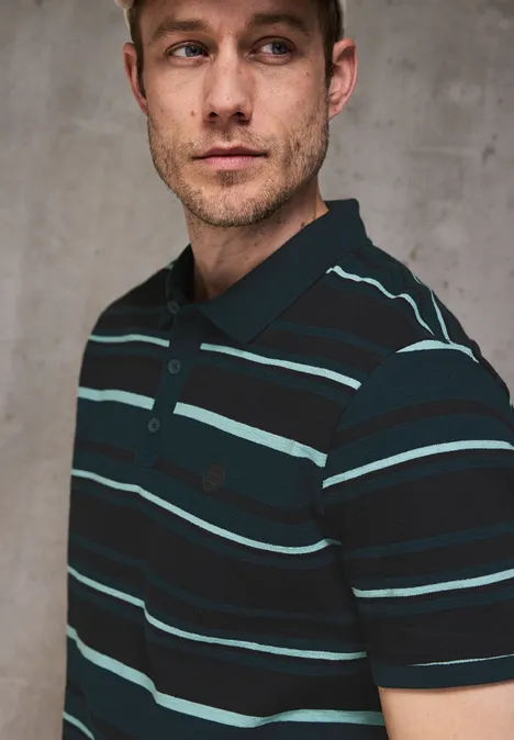 Gestreept poloshirt endless green