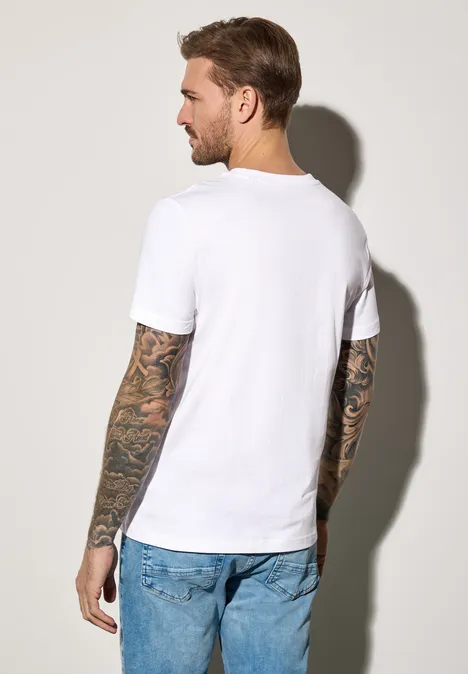 Shirt met print bright white