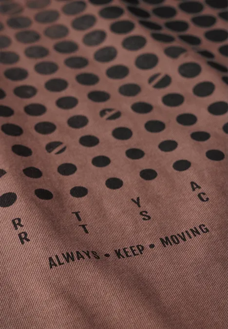 Shirt met print clay brown
